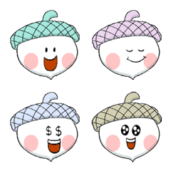 [LINE絵文字] Cute Acorn headの画像