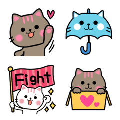 [LINE絵文字] 毎日使える♥️猫ネクニャ高頻度用絵文字の画像