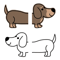 [LINE絵文字] ベージュが映える犬◆◆ダックス編◆◆の画像