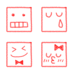 [LINE絵文字] ♥ハンコ絵文字⑬♥顔の画像