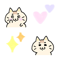 [LINE絵文字] ぽちゃねこ絵文字【パステル】の画像
