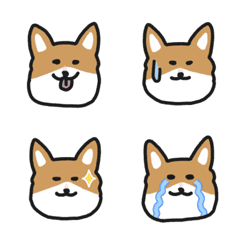 コーギーのユキちゃんの絵文字メイン画像