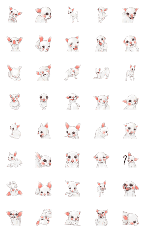 [LINE絵文字]子犬かわいい犬 2の画像一覧