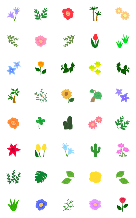 [LINE絵文字]大人可愛い♥️観葉植物やお花の画像一覧