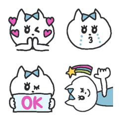 [LINE絵文字] かわいいねこちゃん絵文字02の画像