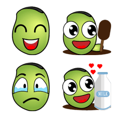 [LINE絵文字] broad bean story-emojiの画像