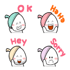 [LINE絵文字] Cute Acorn head emojiの画像