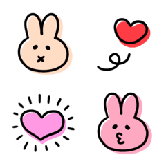 [LINE絵文字] ♥️ゆるかわウサギ♥️の画像