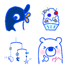 [LINE絵文字] シロクマくんとペンペン♡よく使うの画像