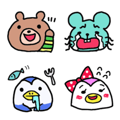 [LINE絵文字] かわいい仲間達★絵文字の画像