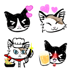 [LINE絵文字] かわいい猫絵文字☆トム＆コテツの画像