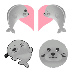 [LINE絵文字] cute sealsの画像