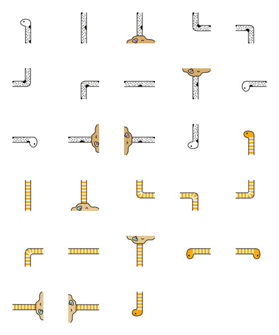 [LINE絵文字]繋がるチンアナゴの画像一覧