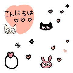 [LINE絵文字] 絵文字のアクセサリー✨名前はまだない猫の画像