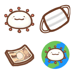 [LINE絵文字] コロナさん絵文字の画像