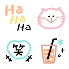 [LINE絵文字] 大人のパステルカラー♡ふんわり猫ちゃん♡の画像