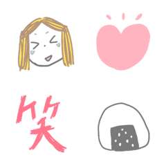 [LINE絵文字] グレーしんぷる＊おんなのこの画像