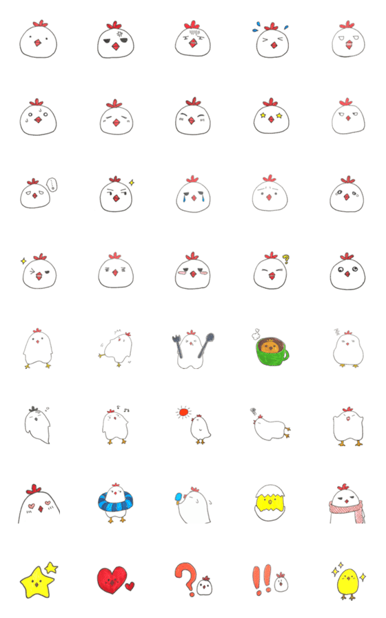 [LINE絵文字]にわとりさまの画像一覧