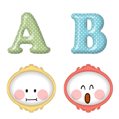 [LINE絵文字] Cute Font Balllon and emojiの画像