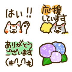 [LINE絵文字] 福よこいこい招き猫の絵文字(敬語多め)の画像