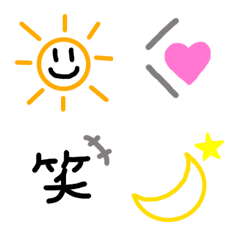 [LINE絵文字] シンプルな日常絵文字の画像