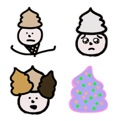 [LINE絵文字] Soft serve ice cream manの画像