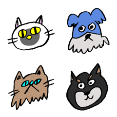 [LINE絵文字] nyonpan 猫達と犬達の画像