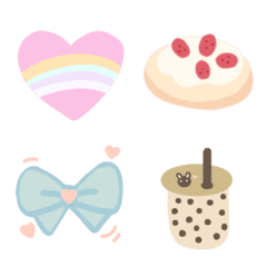 [LINE絵文字] Sweet Pastel emojiの画像