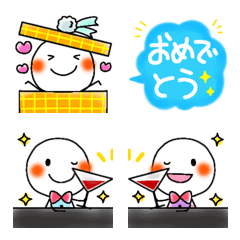 [LINE絵文字] シンプル可愛い☆お祝い絵文字の画像