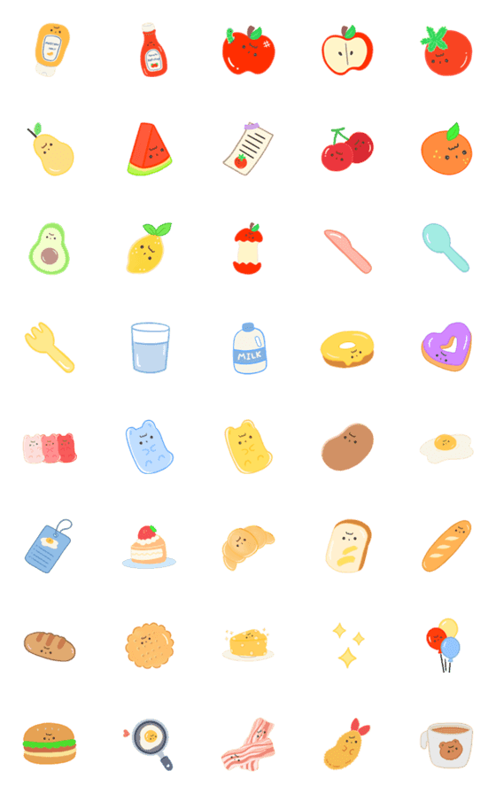 [LINE絵文字]All I need is Yummyの画像一覧