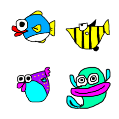 [LINE絵文字] 魚好きのための魚絵文字の画像