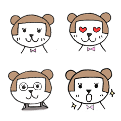 [LINE絵文字] おかっぱクマ子さんの画像