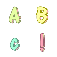 [LINE絵文字] ABCx123_Style04-1の画像