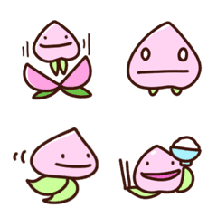 [LINE絵文字] うすももいろのもも絵文字の画像