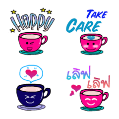[LINE絵文字] CoffeeFunny emoji V.1の画像