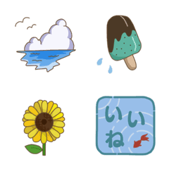 [LINE絵文字] 夏にたっぷり使える絵文字 2020の画像