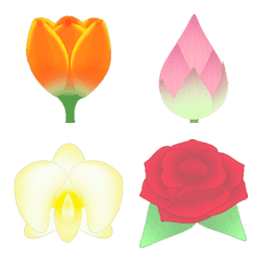 [LINE絵文字] color of flowersの画像