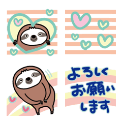 [LINE絵文字] 絵文字、敬語もなまけものとちゃうよの画像