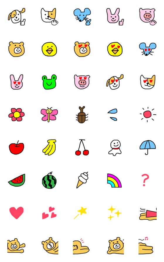 [LINE絵文字]かわいい落書き絵文字 vol.6の画像一覧