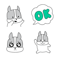 [LINE絵文字] ちいさなボストンテリアの画像