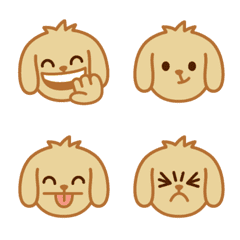 [LINE絵文字] Cute Dog Basic Emojiの画像