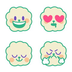 [LINE絵文字] Cotton Dog Basic Emojiの画像
