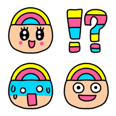 [LINE絵文字] riekimのレインボーちゃん絵文字の画像