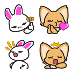 [LINE絵文字] テッキとポチのemojiの画像