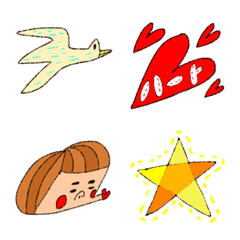 [LINE絵文字] ポップカワイイ絵文字の画像