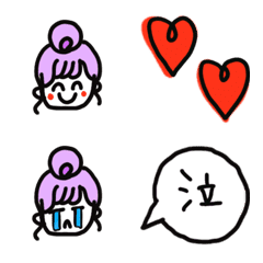 [LINE絵文字] おてんば娘☆絵文字の画像