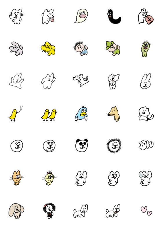 [LINE絵文字]ゆるい生き物 16の画像一覧
