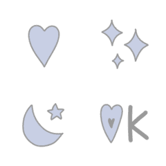 [LINE絵文字] ダスティブルーの絵文字♡の画像