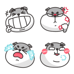 [LINE絵文字] Fat Dog Pudding - Daily Emoji Stickersの画像