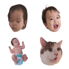 [LINE絵文字] My baby and catの画像